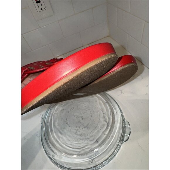 Tommy Hilfiger Womens Relina Red Thong Sandals Shoes Sz 10 flip flops - Picture 13 of 13